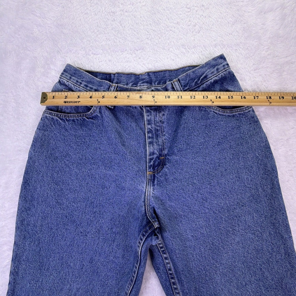 Vintage 90s Gitano High Waisted Denim‎ Jeans Women's 12P Petite Blue Tapered Leg - Picture 6 of 11